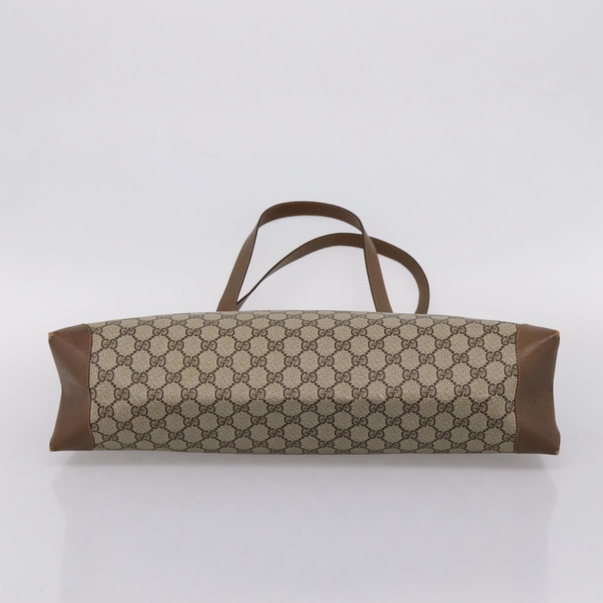 GUCCI GG Supreme Tote Bag PVC Beige Gold 89 02 904 Auth ep16215