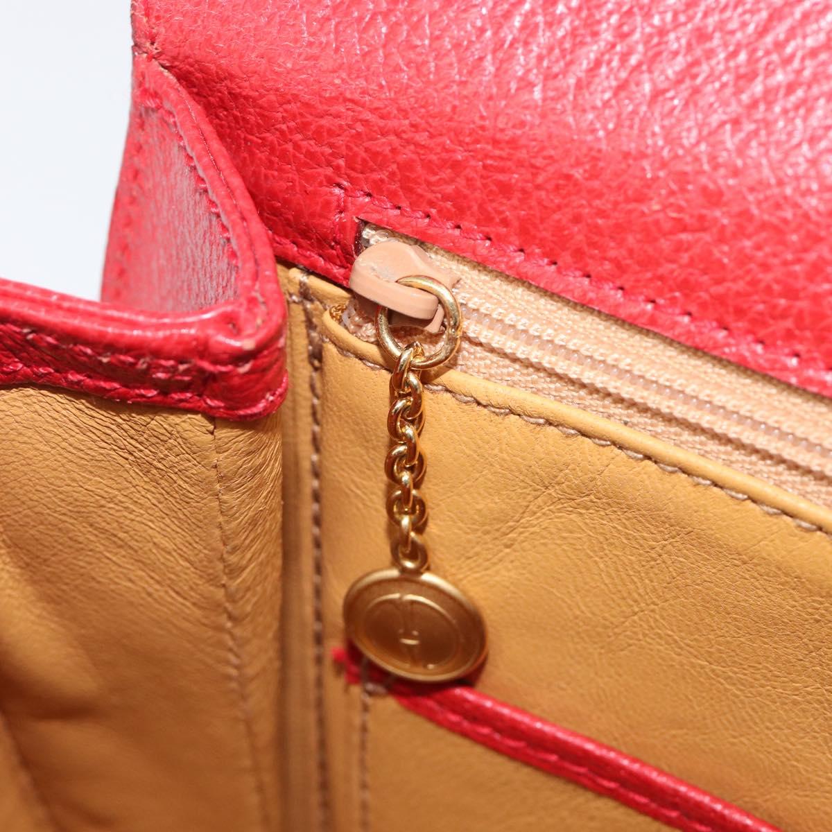 GUCCI Bamboo Hand Bag Leather Red Gold 000 1227 0633 Auth ep16228A