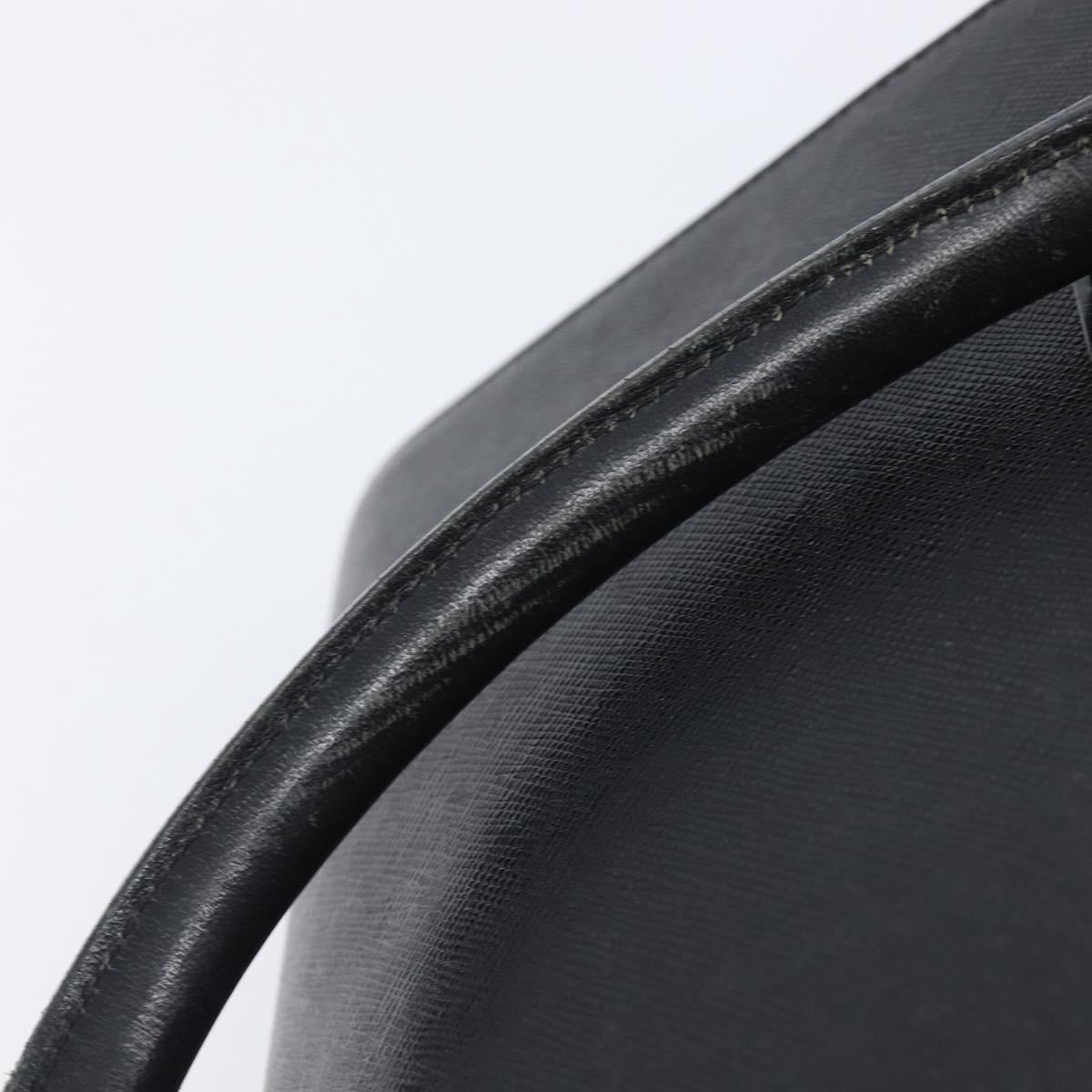 BURBERRY Hand Bag Leather Black Gold Auth ep16231
