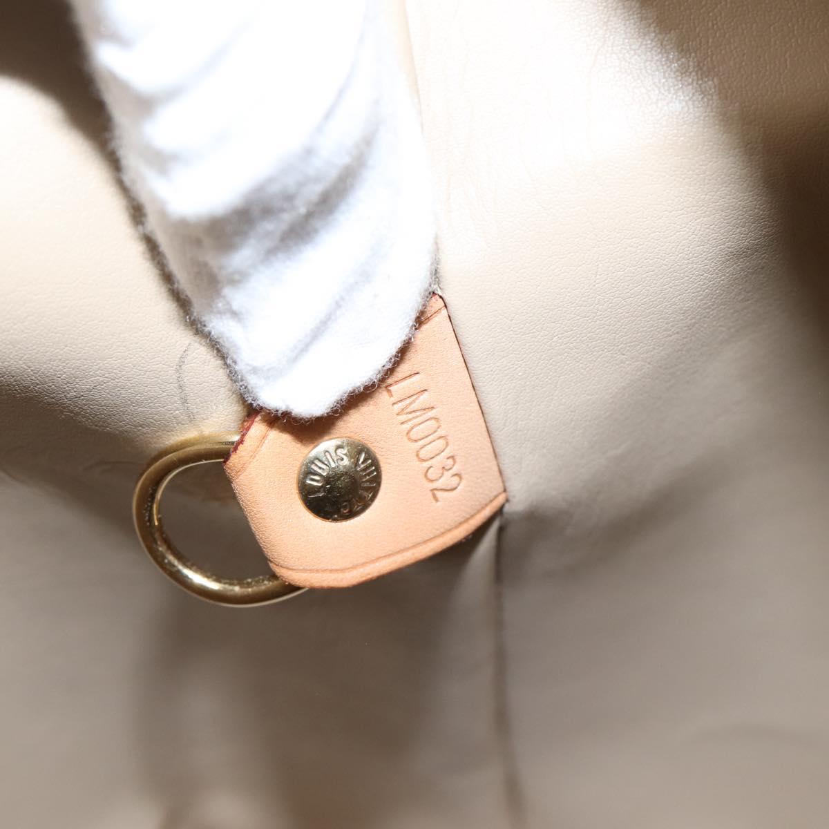 LOUIS VUITTON Monogram Vernis Houston Hand Bag Beige M91004 LV Auth ep16235