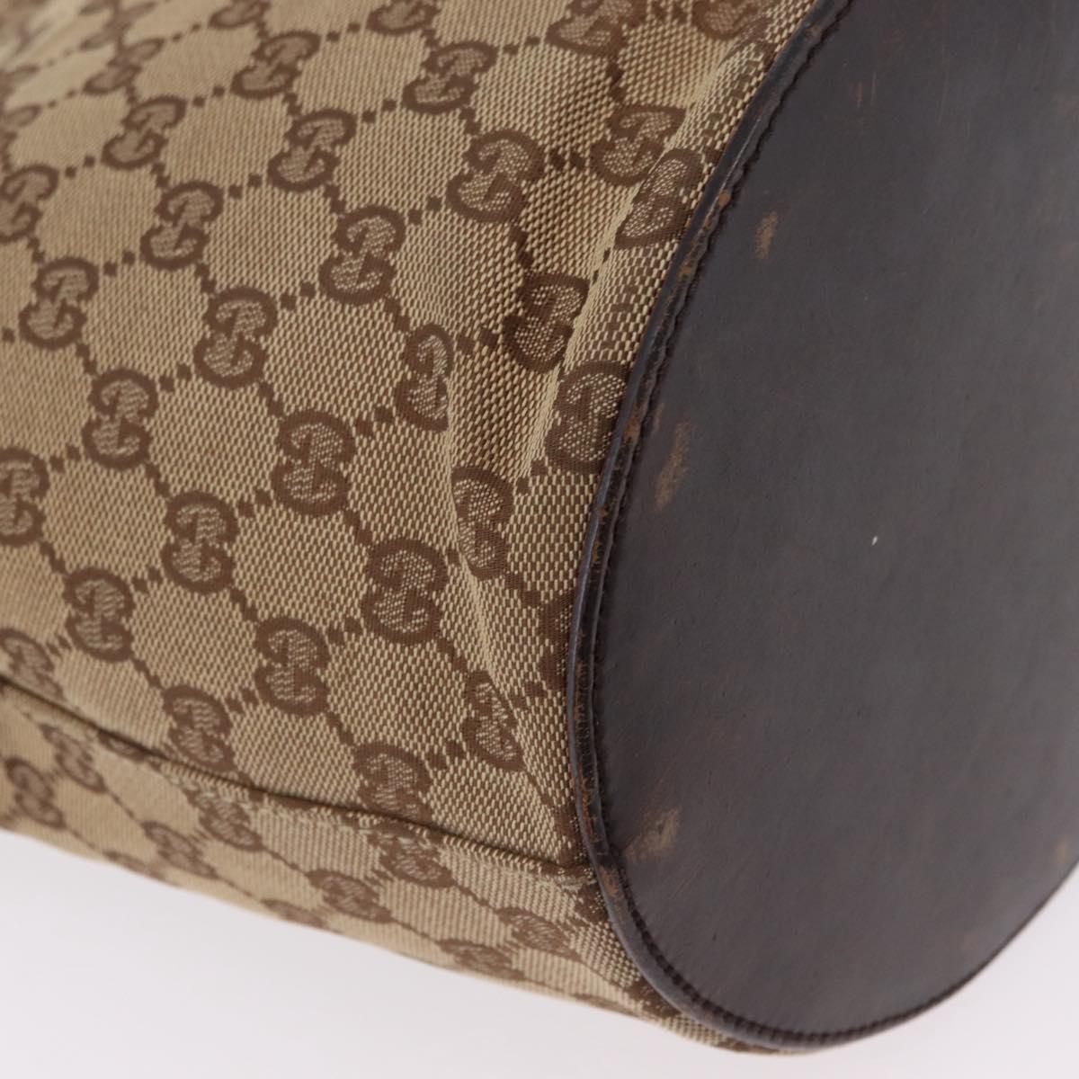 GUCCI GG Canvas Shoulder Bag Beige Silver 106240 Auth ep16240