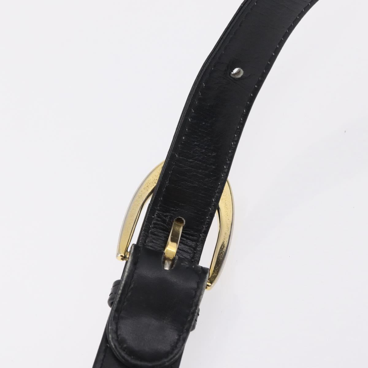 CELINE C Sulky Shoulder Bag Canvas Black Gold Auth ep16244