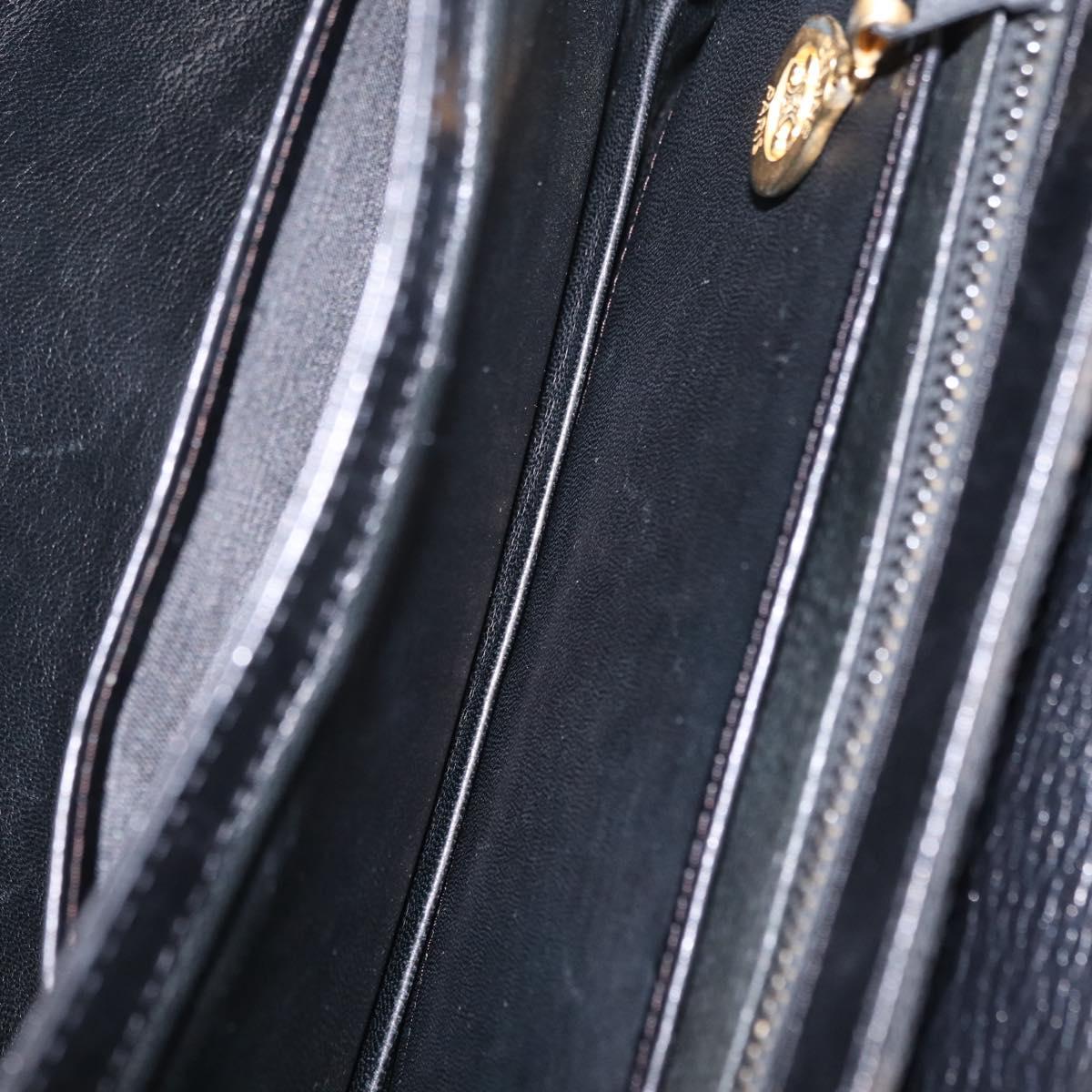 CELINE C Sulky Shoulder Bag Canvas Black Gold Auth ep16244