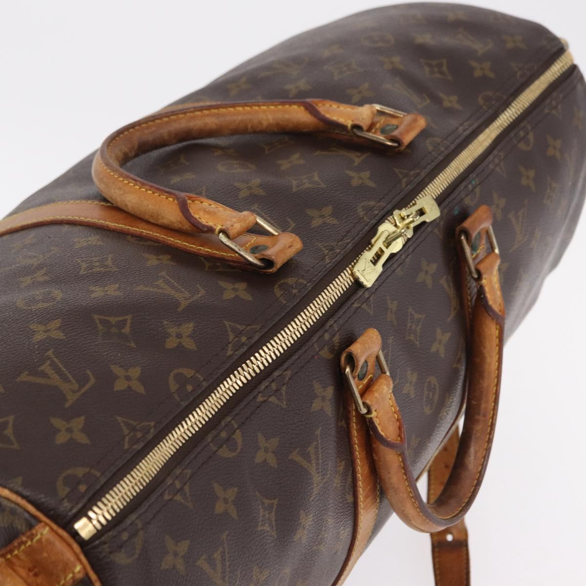 LOUIS VUITTON Monogram Keepall Bandouliere 50 Boston Bag M41416 LV Auth ep16245