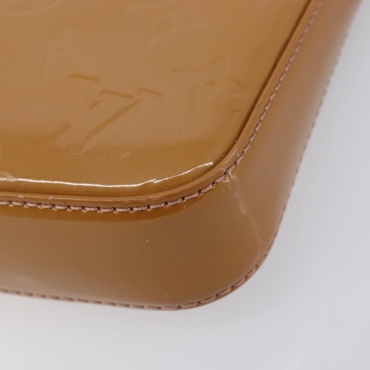 LOUIS VUITTON Monogram Vernis Pochette Pouch Rose Velours M91575 Auth ep16250A