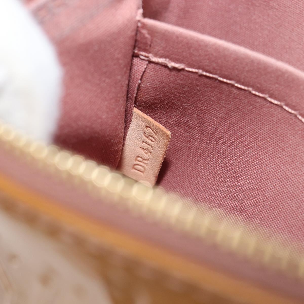 LOUIS VUITTON Monogram Vernis Pochette Pouch Rose Velours M91575 Auth ep16250A