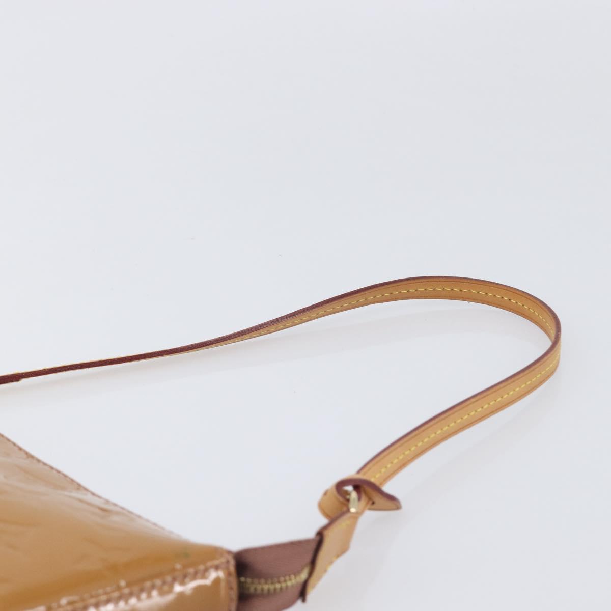 LOUIS VUITTON Monogram Vernis Pochette Pouch Rose Velours M91575 Auth ep16250A