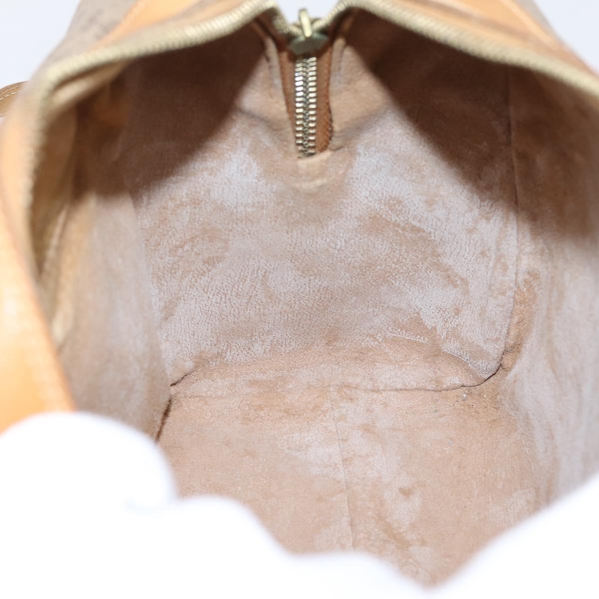 GUCCI Micro GG Supreme Hand Bag PVC 2way Beige Gold 67 02 4422 Auth ep16253