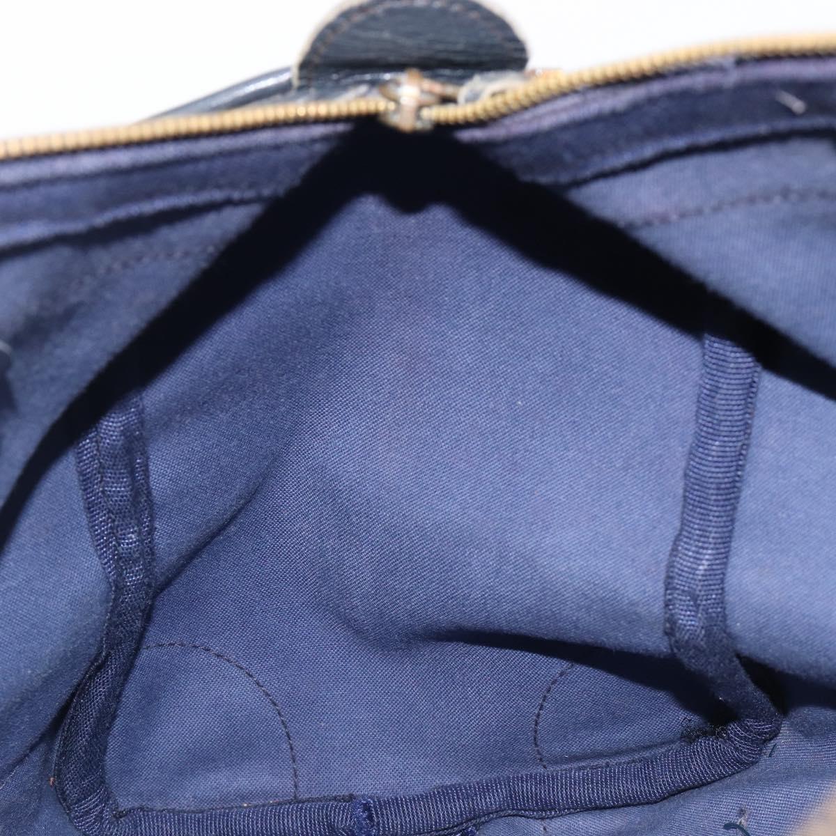 GUCCI GG Supreme Boston Bag PVC Navy Gold Auth ep16260