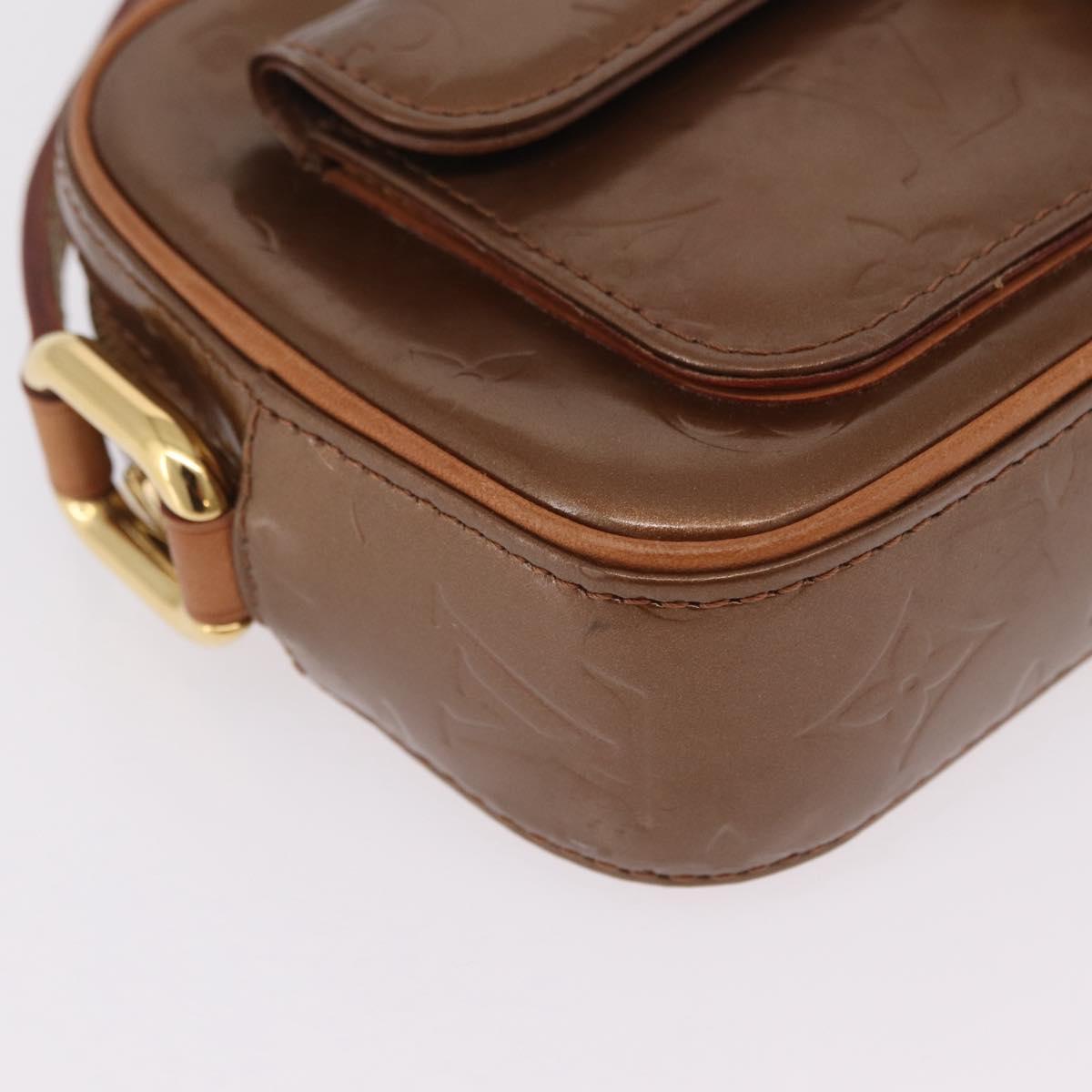 LOUIS VUITTON Monogram Vernis Christy MM Shoulder Bag Bronze M91109 Auth ep16263