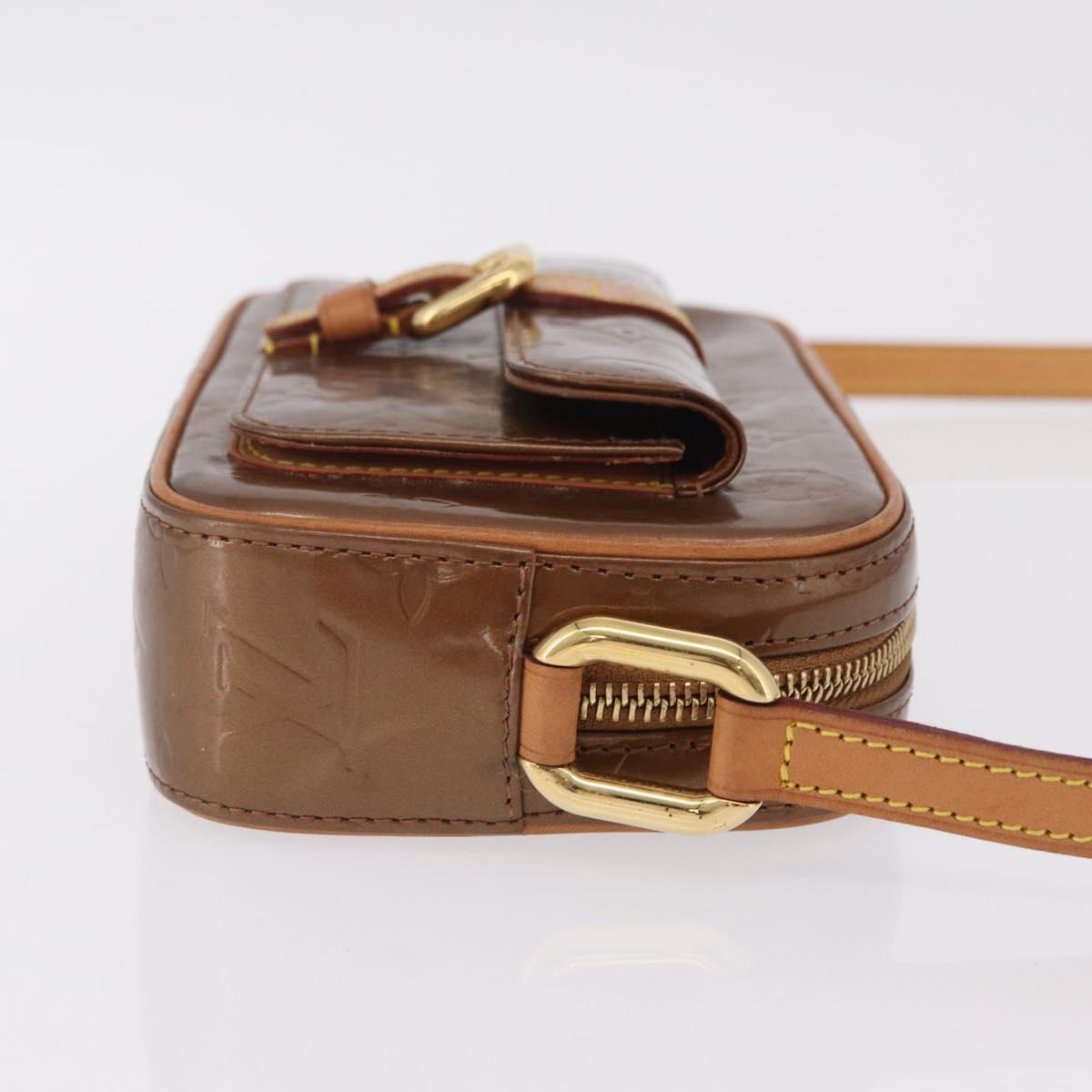 LOUIS VUITTON Monogram Vernis Christy MM Shoulder Bag Bronze M91109 Auth ep16263