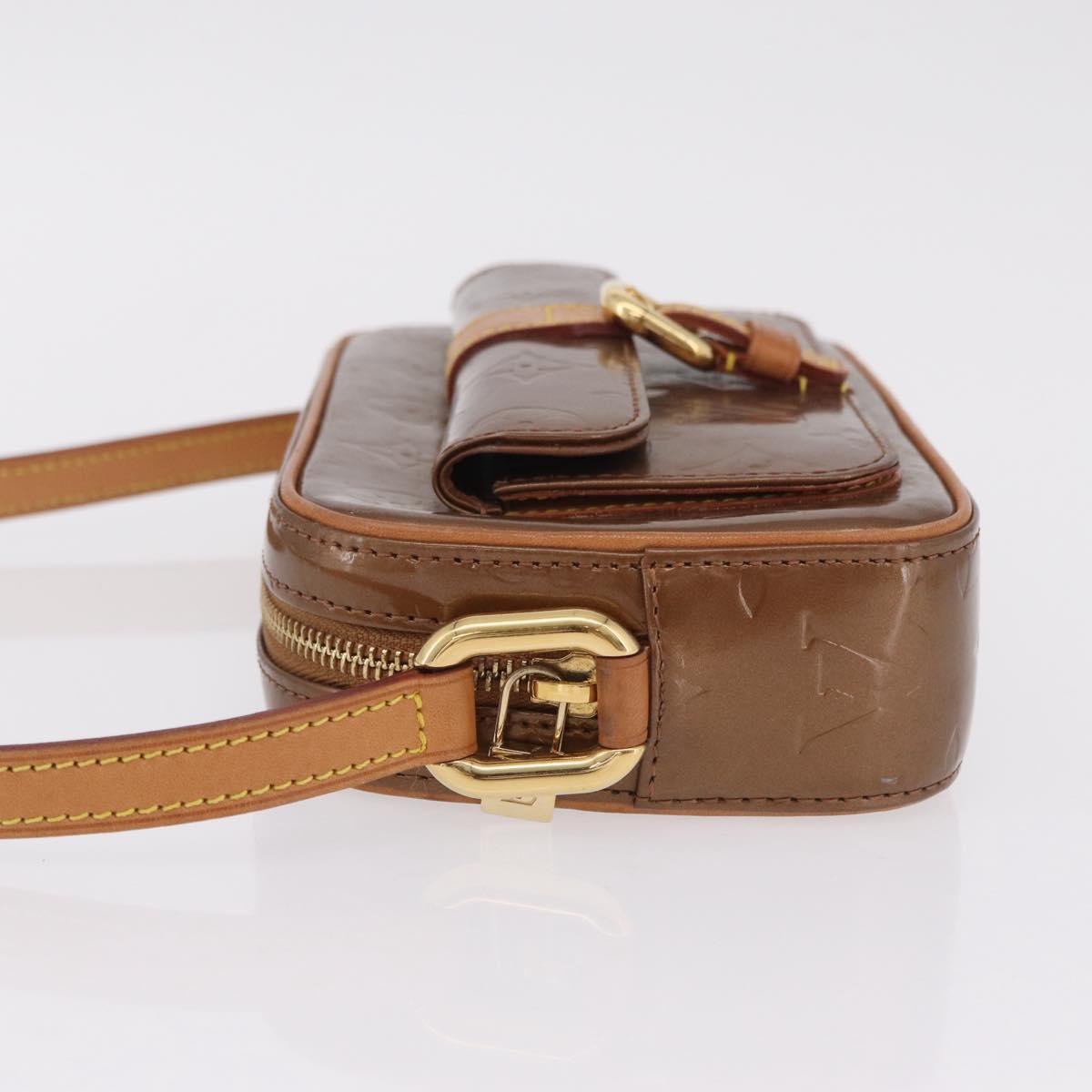 LOUIS VUITTON Monogram Vernis Christy MM Shoulder Bag Bronze M91109 Auth ep16263