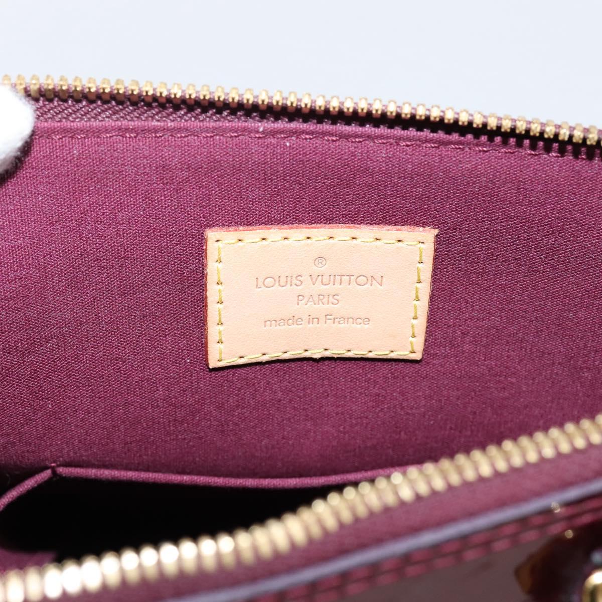LOUIS VUITTON Monogram Vernis Alma PM Hand Bag Rouge Favist M91691 Auth ep16264A
