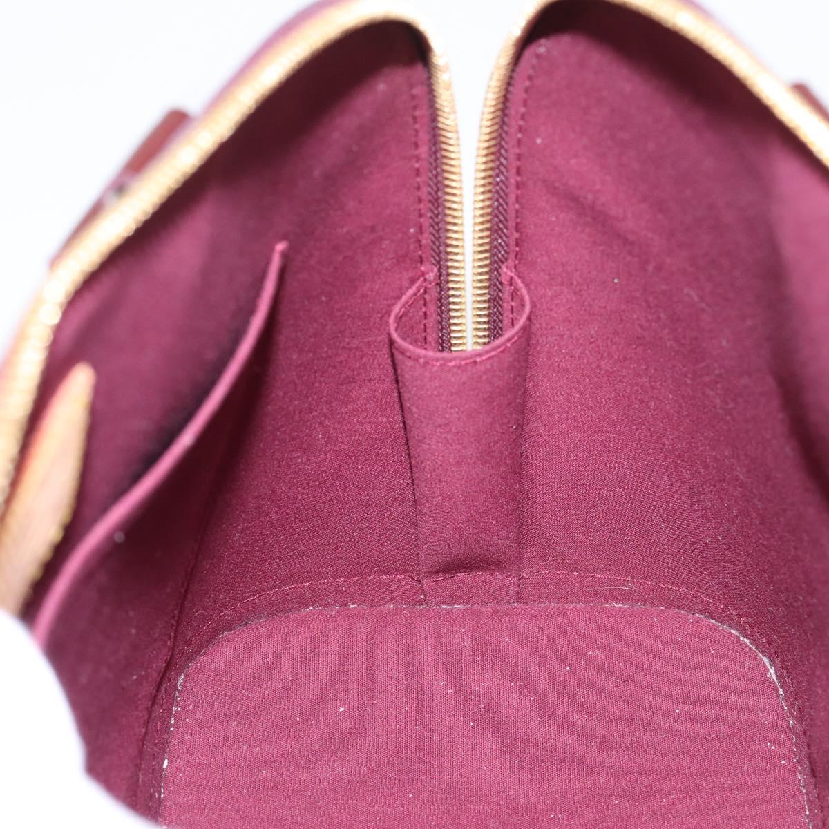LOUIS VUITTON Monogram Vernis Alma PM Hand Bag Rouge Favist M91691 Auth ep16264A