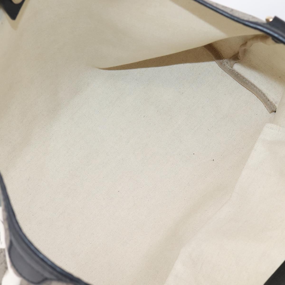 GUCCI GG Supreme Tote Bag PVC Beige Gold 203693 Auth ep16272