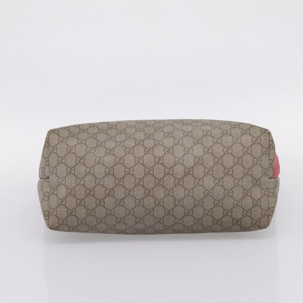GUCCI GG Supreme Tote Bag PVC Beige Gold 203693 Auth ep16272