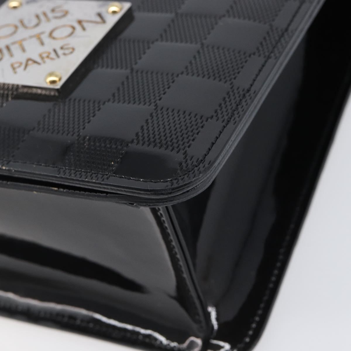 LOUIS VUITTON Damier Vernis Club Shoulder Bag Black M92127 LV Auth ep16276V
