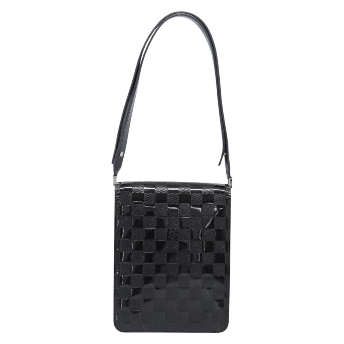 LOUIS VUITTON Damier Vernis Club Shoulder Bag Black M92127 LV Auth ep16276V