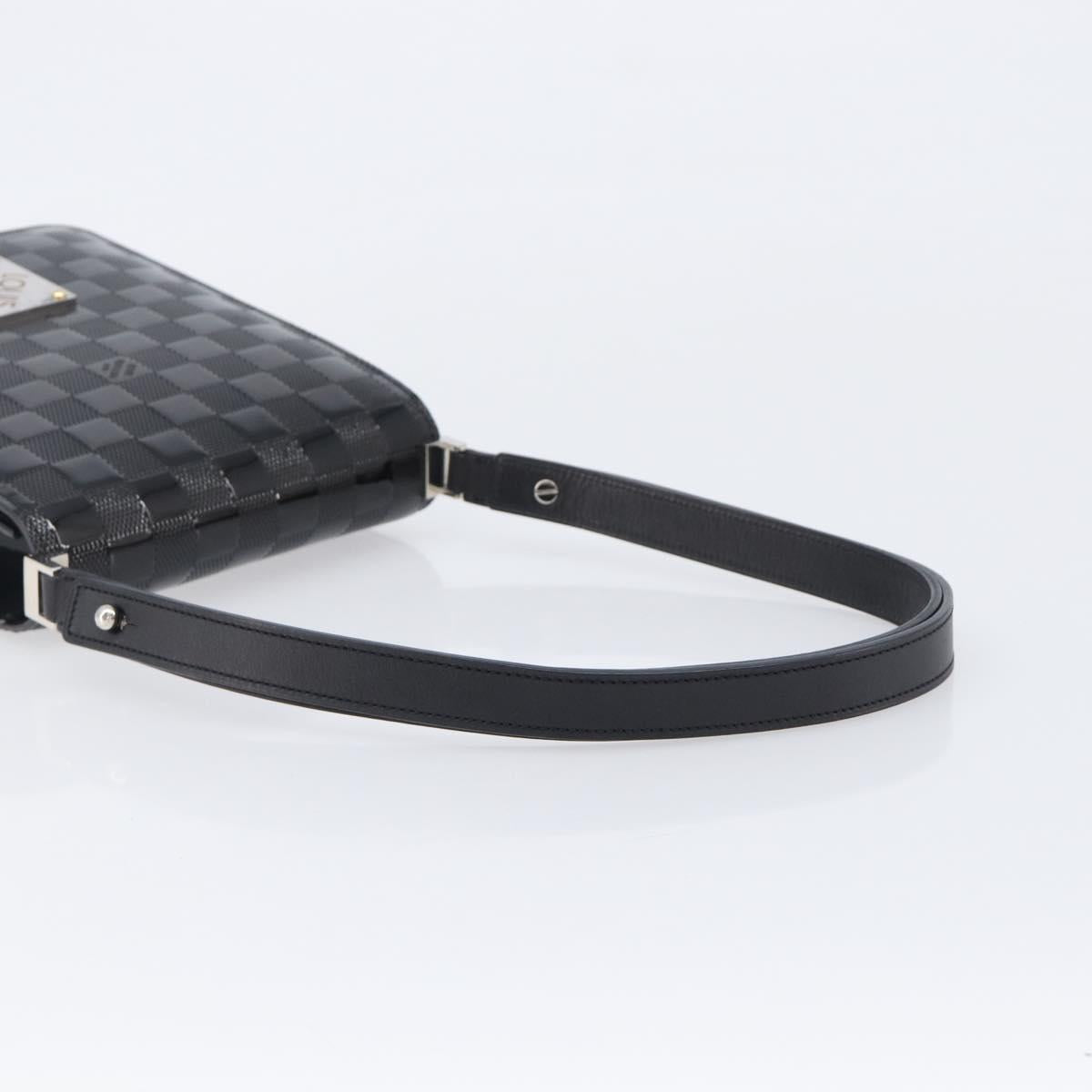 LOUIS VUITTON Damier Vernis Club Shoulder Bag Black M92127 LV Auth ep16276V