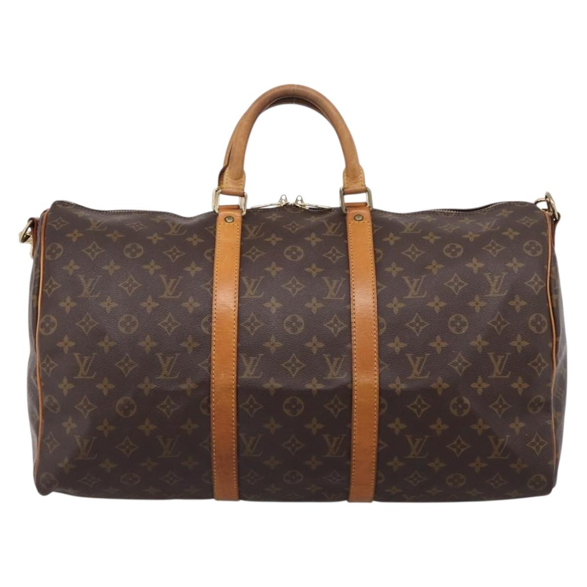 LOUIS VUITTON Monogram Keepall Bandouliere 50 Boston Bag M41416 LV Auth ep16282A