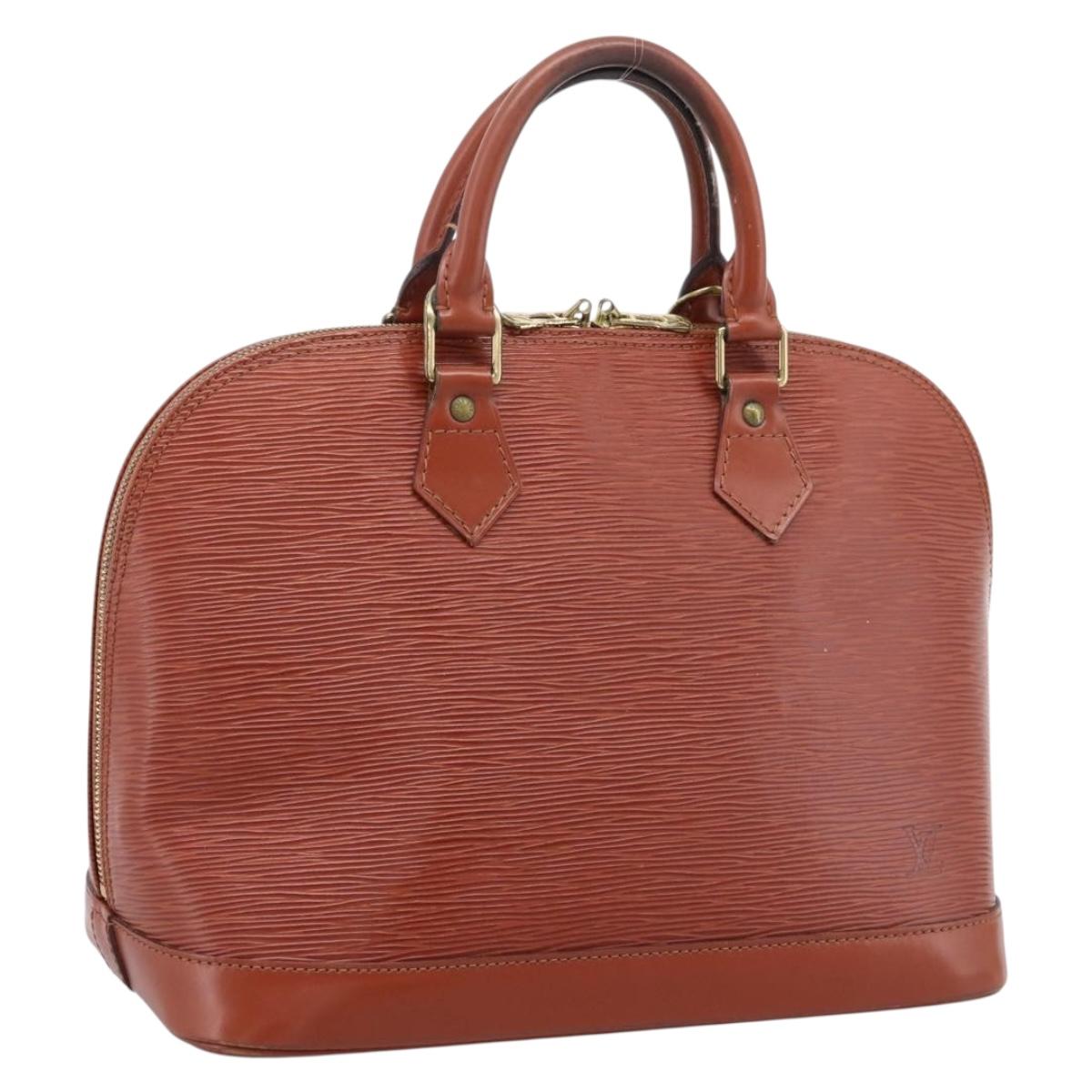 LOUIS VUITTON Epi Alma Hand Bag Brown M52143 LV Auth ep16284