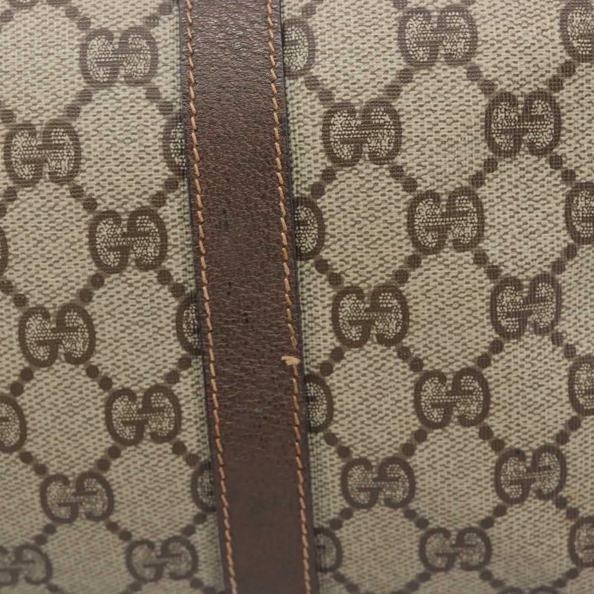 GUCCI GG Supreme Boston Bag PVC Beige Gold 002 39 6842 Auth ep16285A