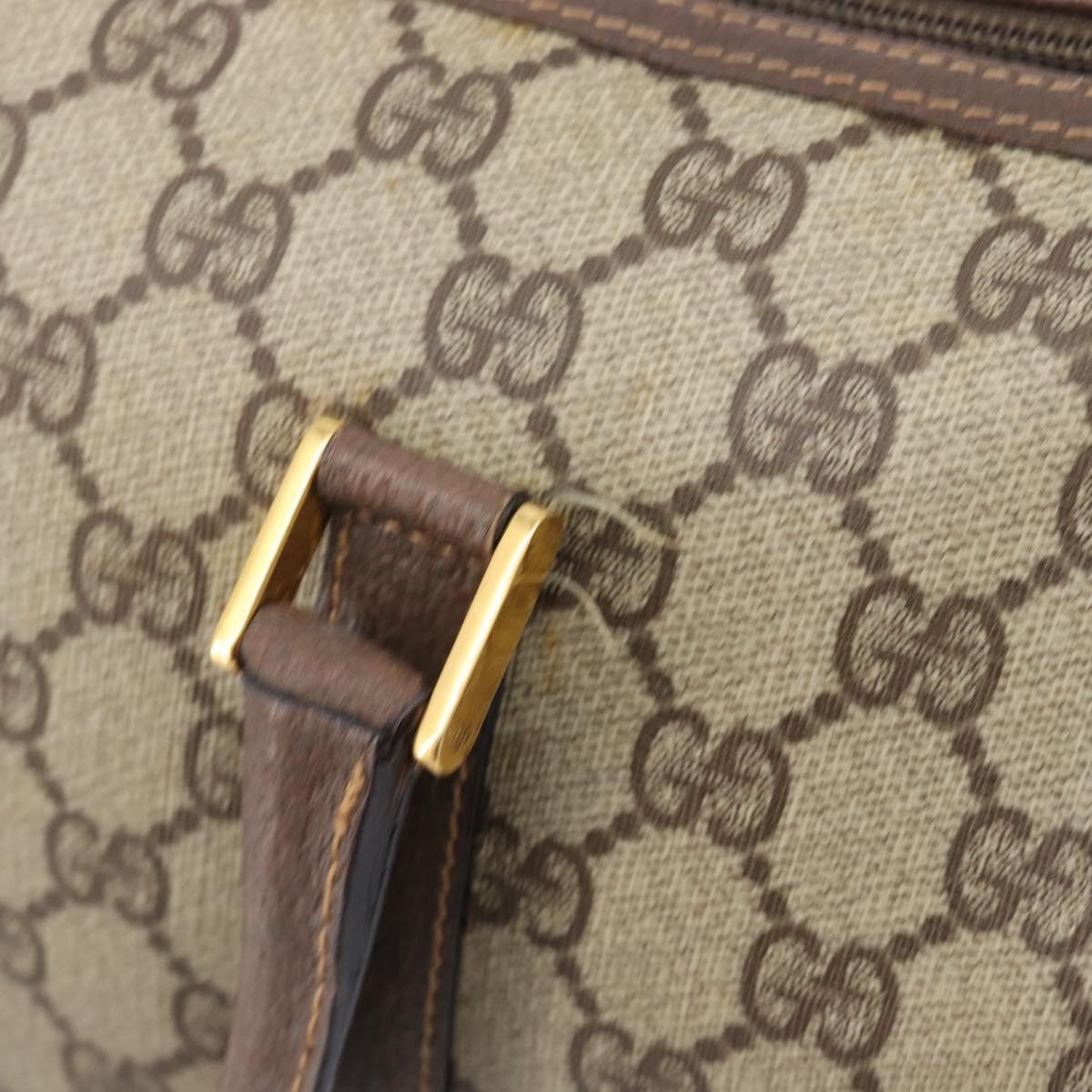 GUCCI GG Supreme Boston Bag PVC Beige Gold 002 39 6842 Auth ep16285A