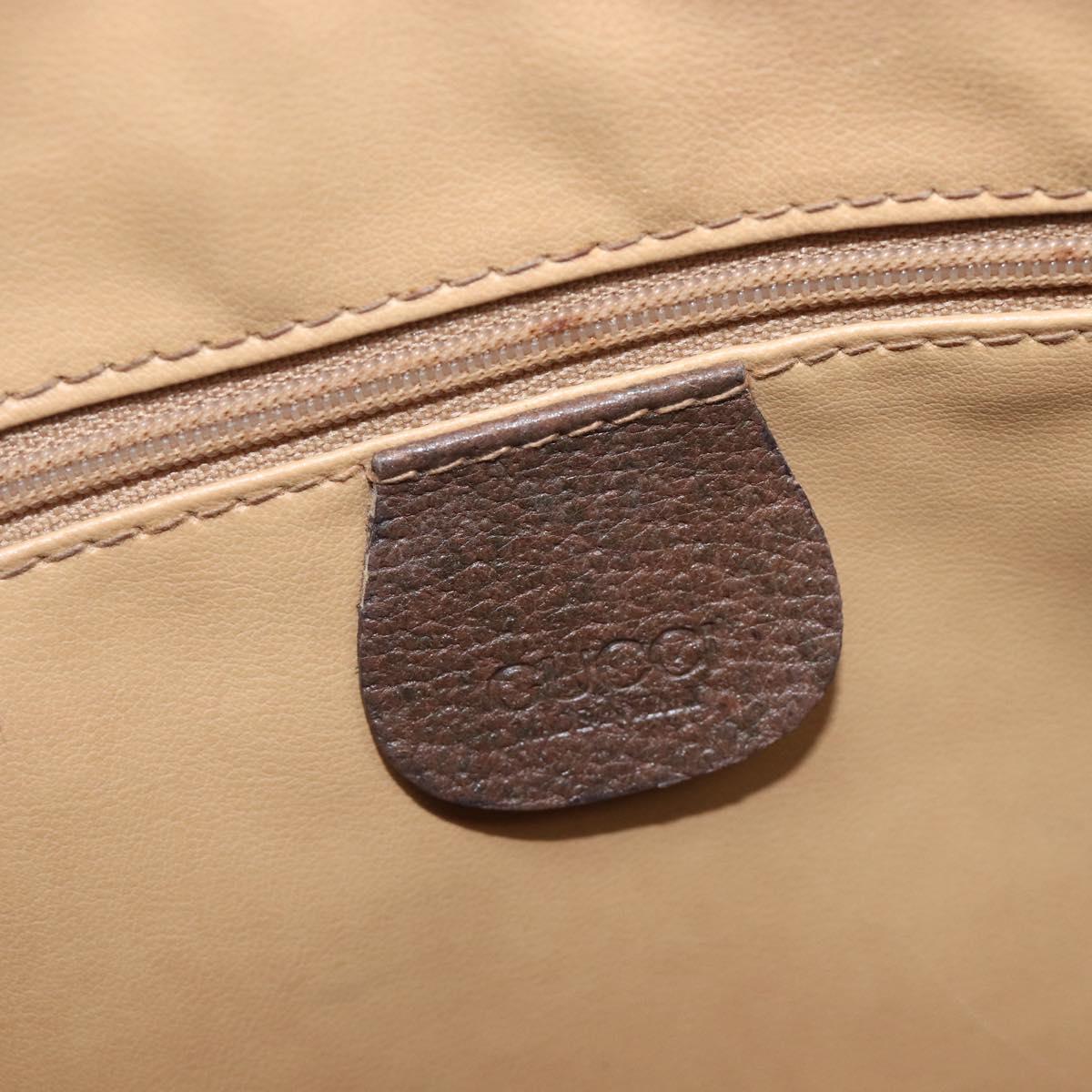 GUCCI GG Supreme Boston Bag PVC Beige Gold 002 39 6842 Auth ep16285A