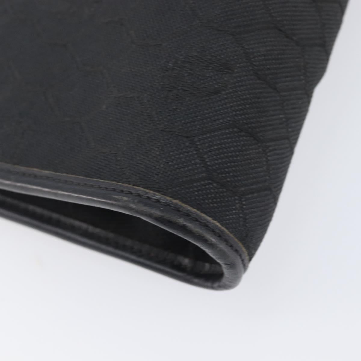 Christian Dior Trotter Clutch Bag Black Silver Auth ep16290