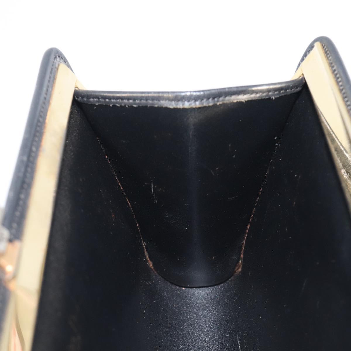 Christian Dior Trotter Clutch Bag Black Silver Auth ep16290
