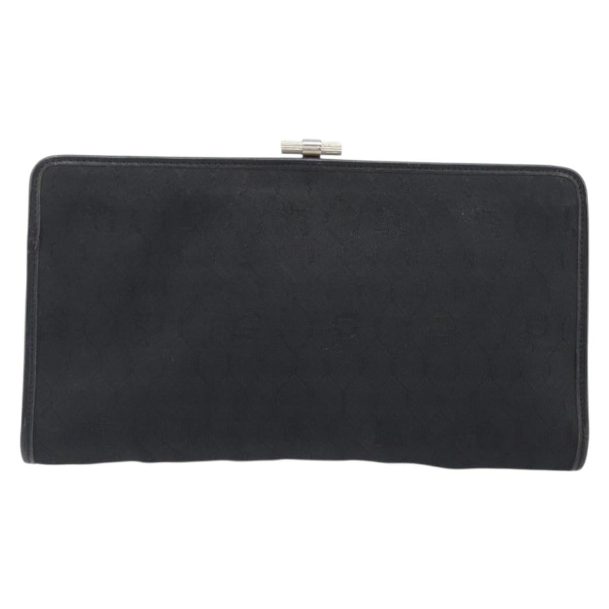 Christian Dior Trotter Clutch Bag Black Silver Auth ep16290
