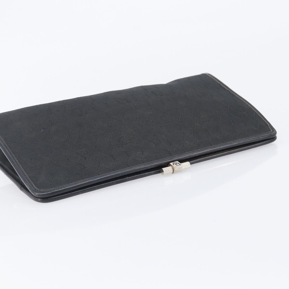 Christian Dior Trotter Clutch Bag Black Silver Auth ep16290
