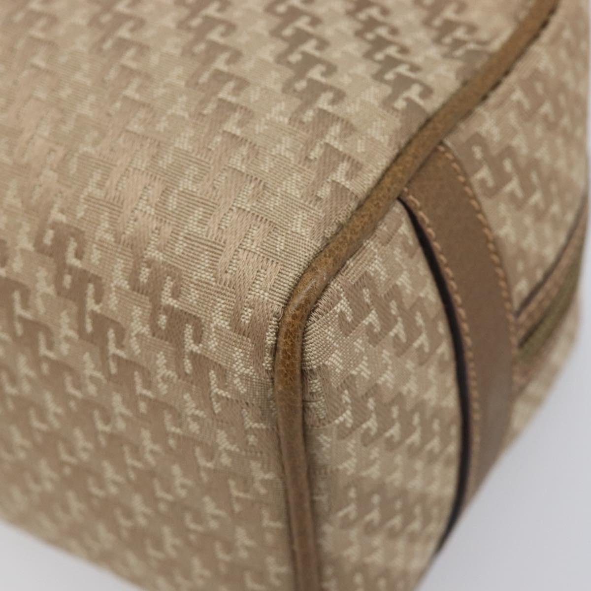 GUCCI Pouch Canvas Beige Gold Auth ep16295