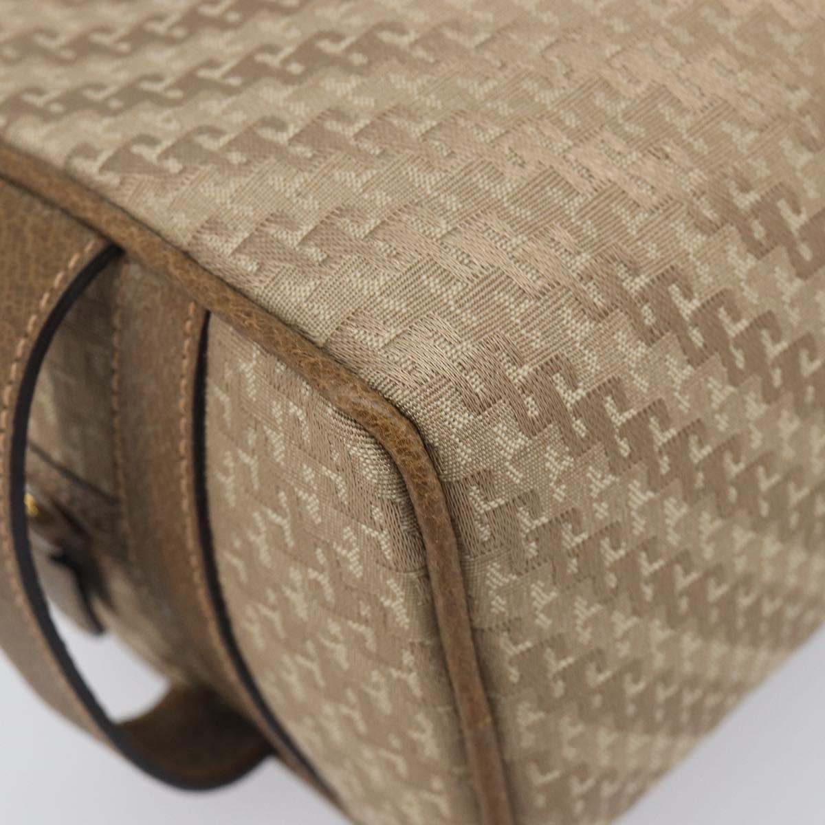 GUCCI Pouch Canvas Beige Gold Auth ep16295