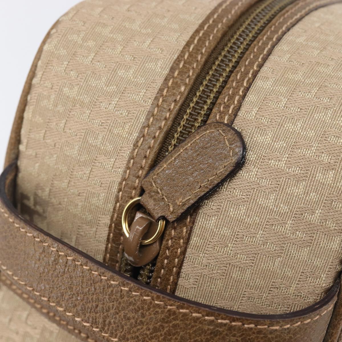 GUCCI Pouch Canvas Beige Gold Auth ep16295