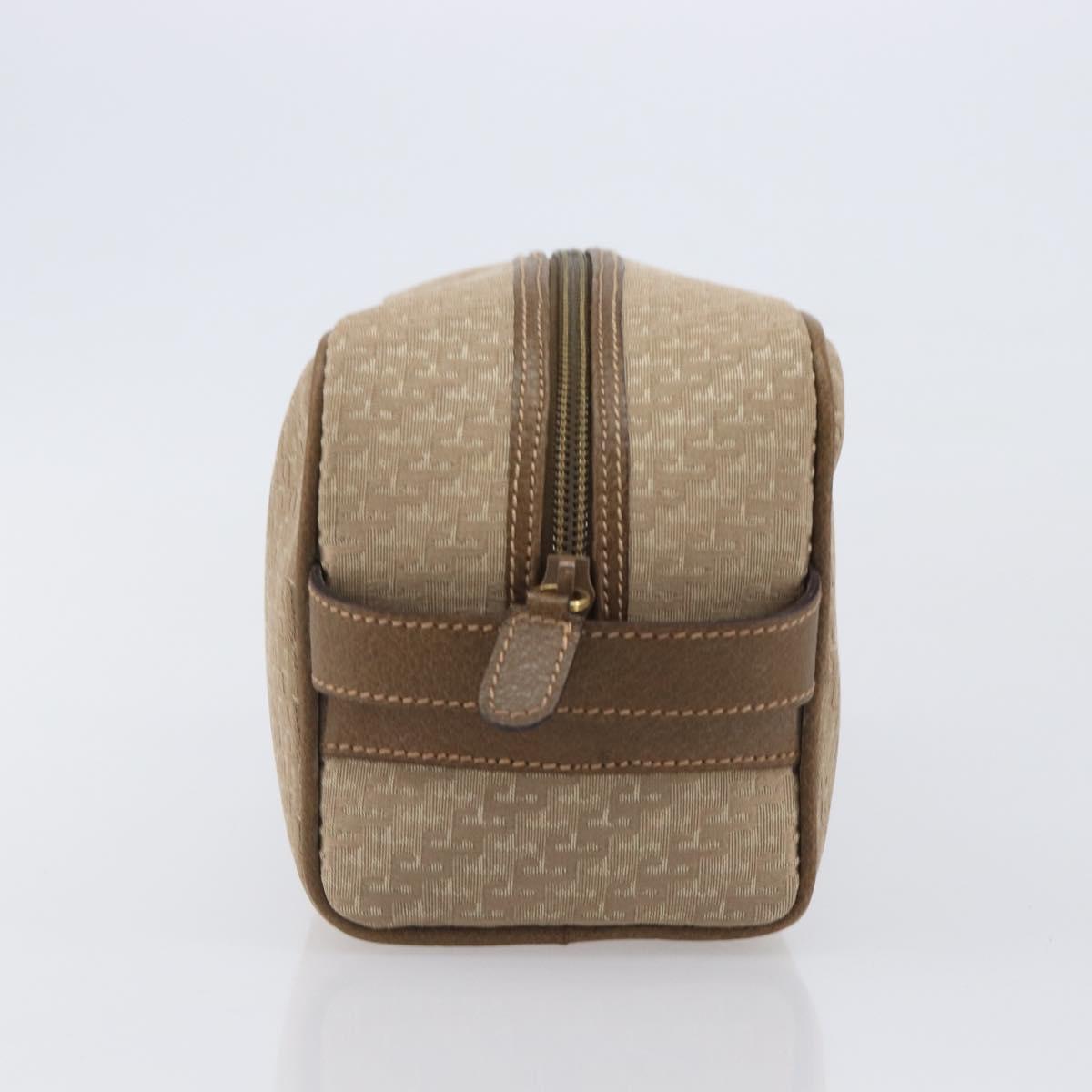 GUCCI Pouch Canvas Beige Gold Auth ep16295