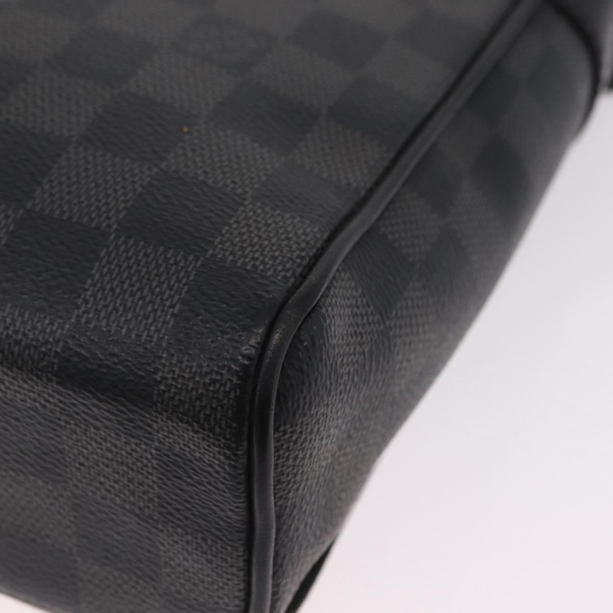 LOUIS VUITTON Damier Graphite District PM Shoulder Bag N41260 LV Auth ep16302