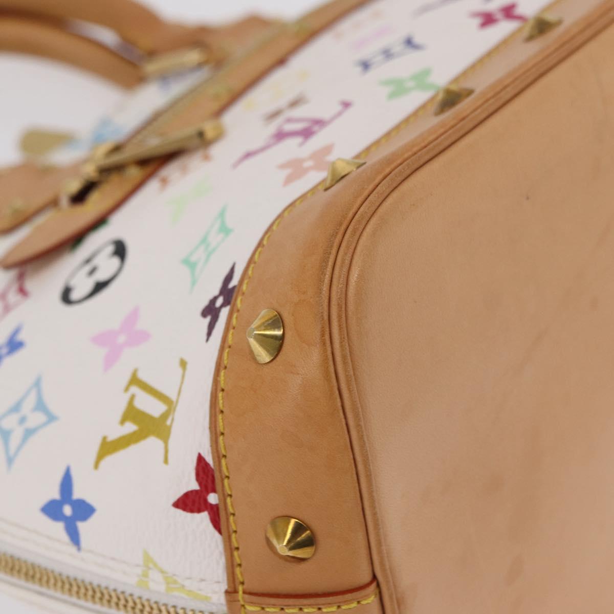 LOUIS VUITTON Monogram Multicolor Alma Hand Bag White M92647 LV Auth ep16304V