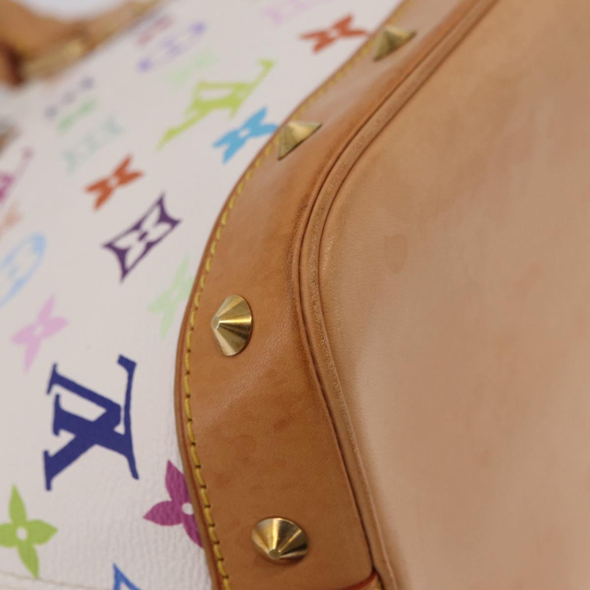 LOUIS VUITTON Monogram Multicolor Alma Hand Bag White M92647 LV Auth ep16304V