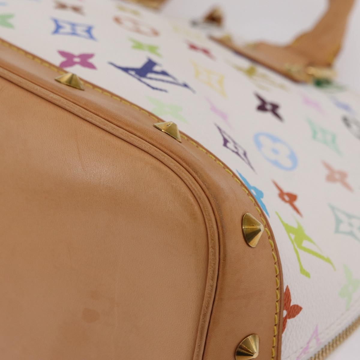 LOUIS VUITTON Monogram Multicolor Alma Hand Bag White M92647 LV Auth ep16304V