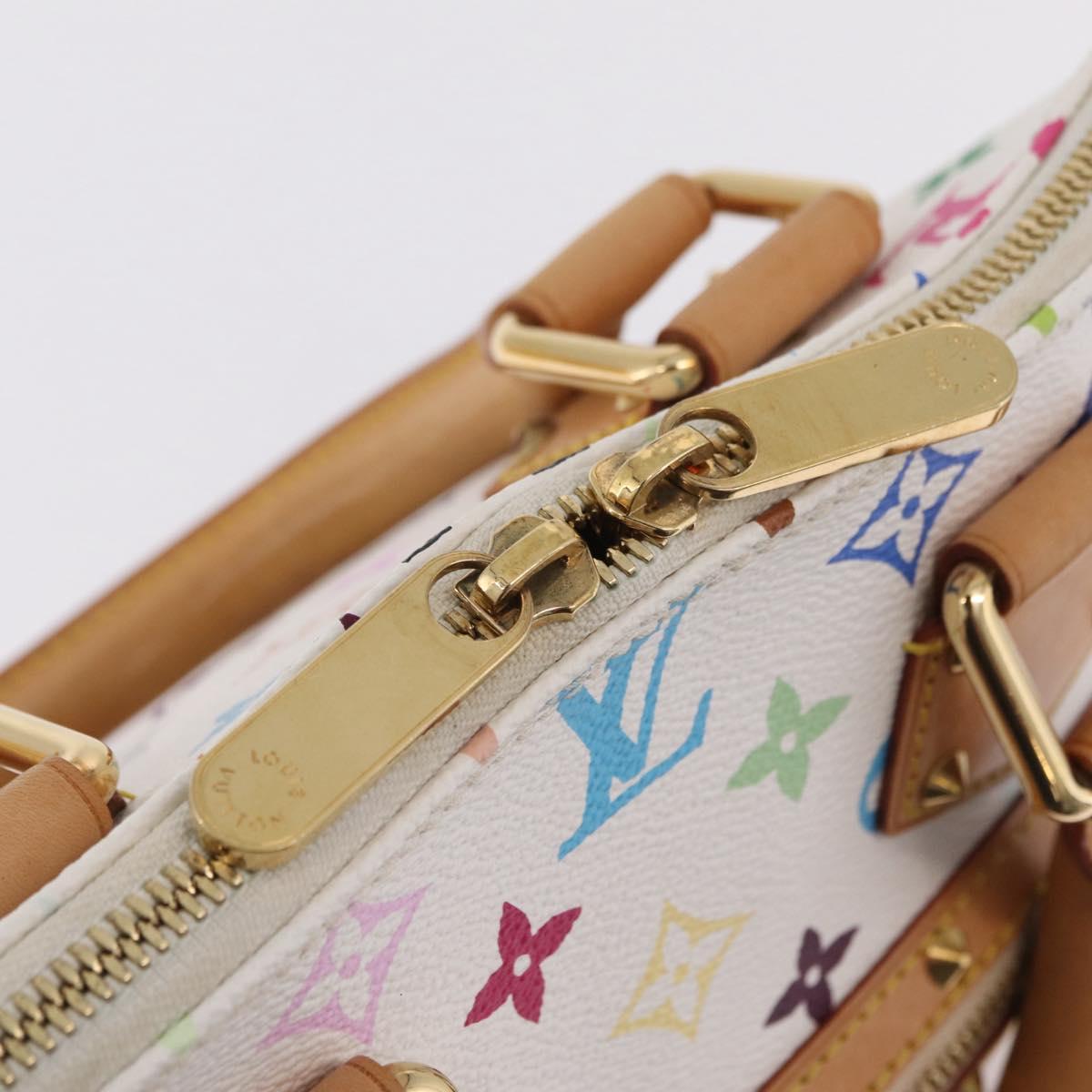 LOUIS VUITTON Monogram Multicolor Alma Hand Bag White M92647 LV Auth ep16304V