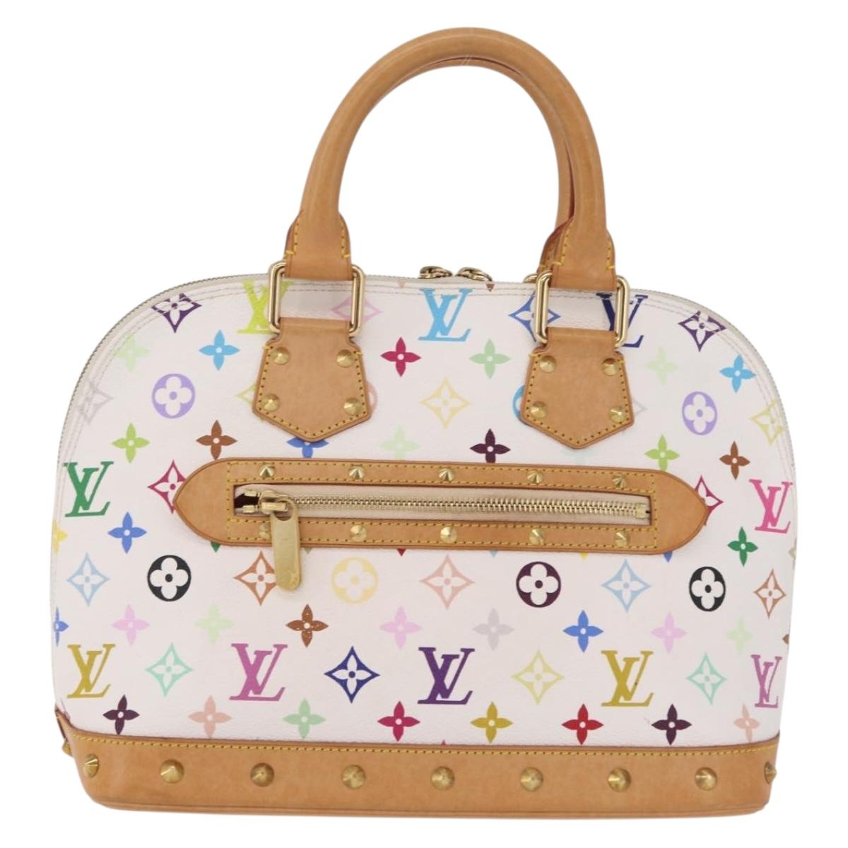 LOUIS VUITTON Monogram Multicolor Alma Hand Bag White M92647 LV Auth ep16304V