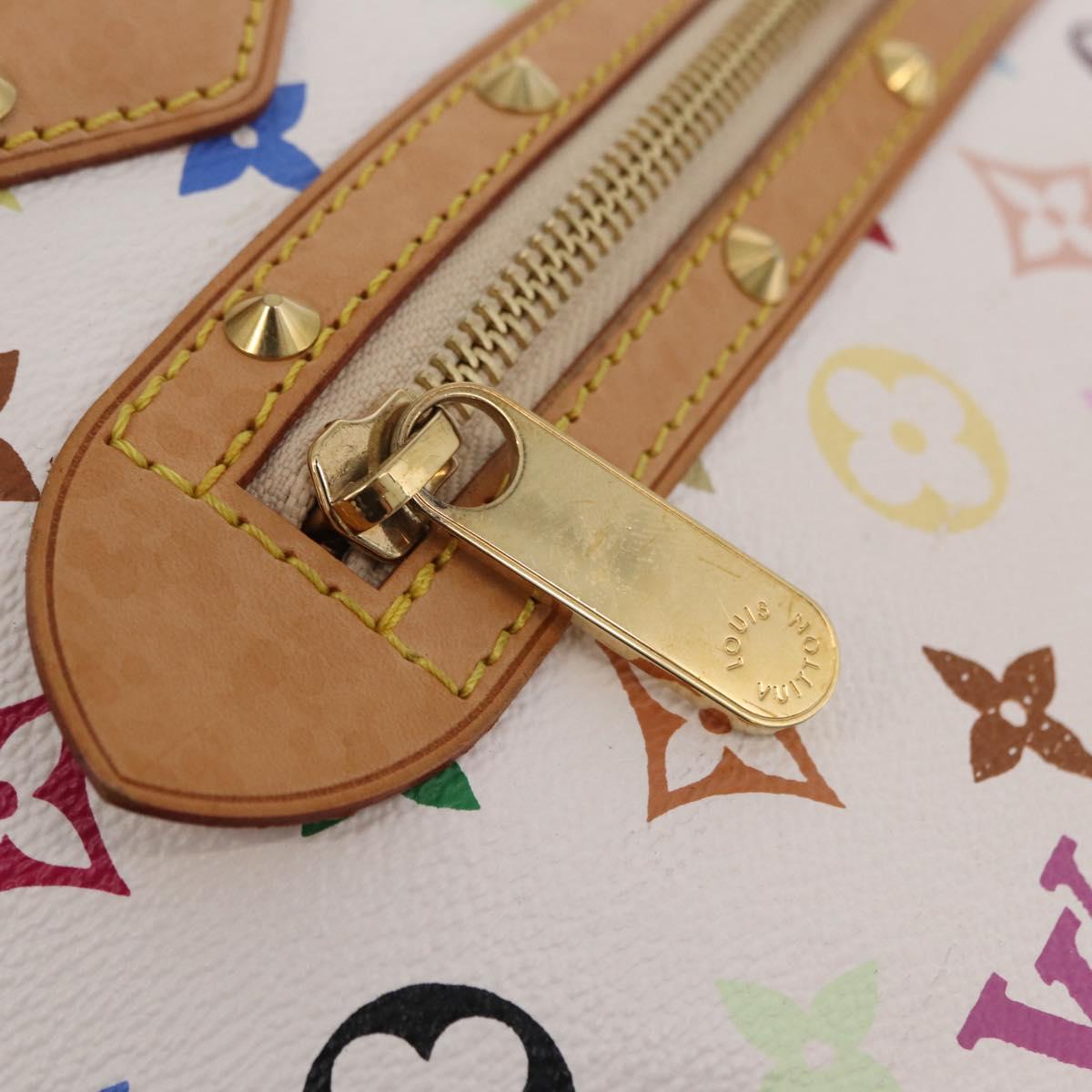 LOUIS VUITTON Monogram Multicolor Alma Hand Bag White M92647 LV Auth ep16304V