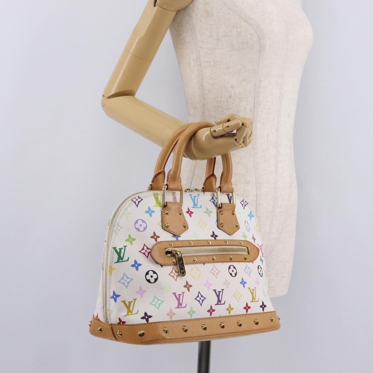 LOUIS VUITTON Monogram Multicolor Alma Hand Bag White M92647 LV Auth ep16304V