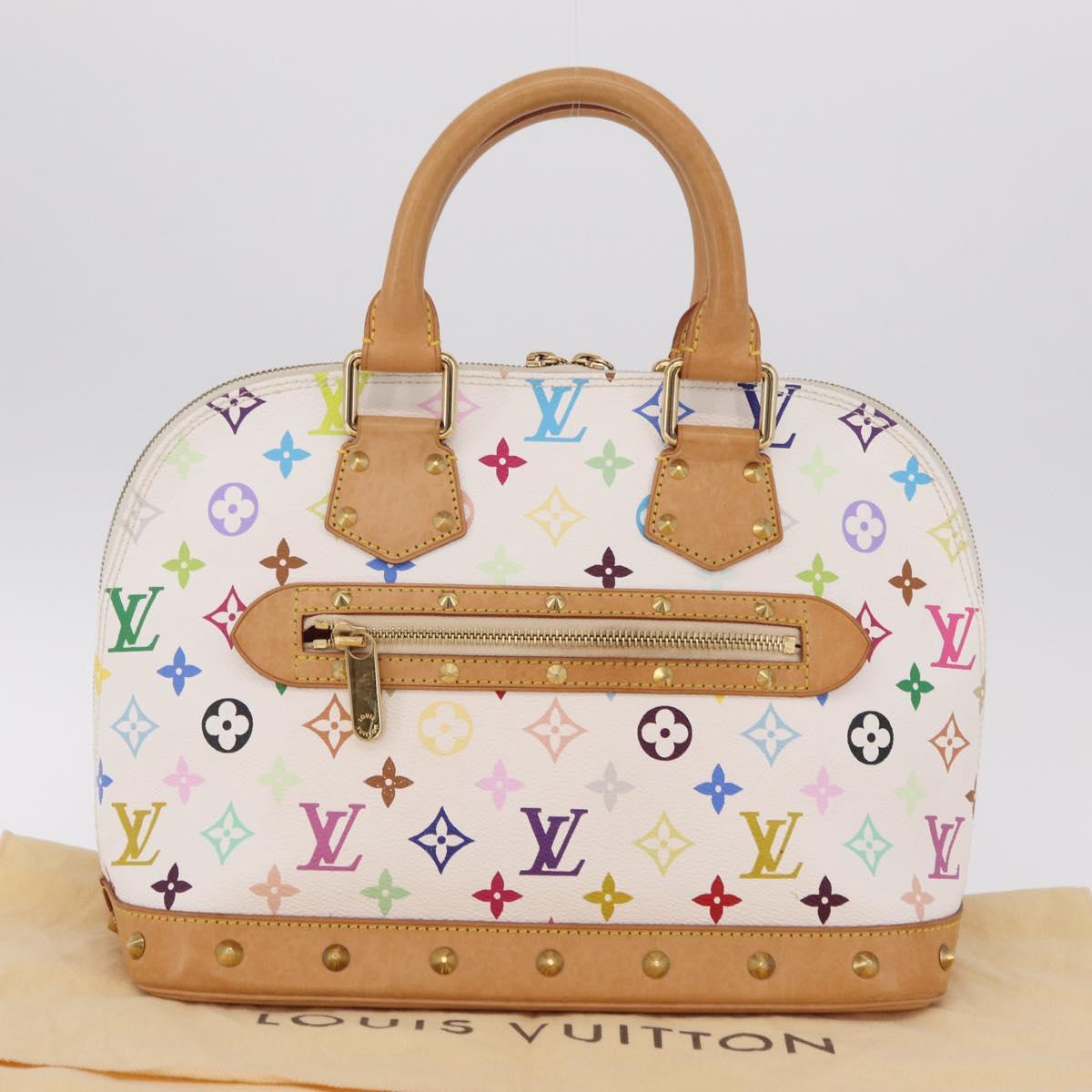 LOUIS VUITTON Monogram Multicolor Alma Hand Bag White M92647 LV Auth ep16304V