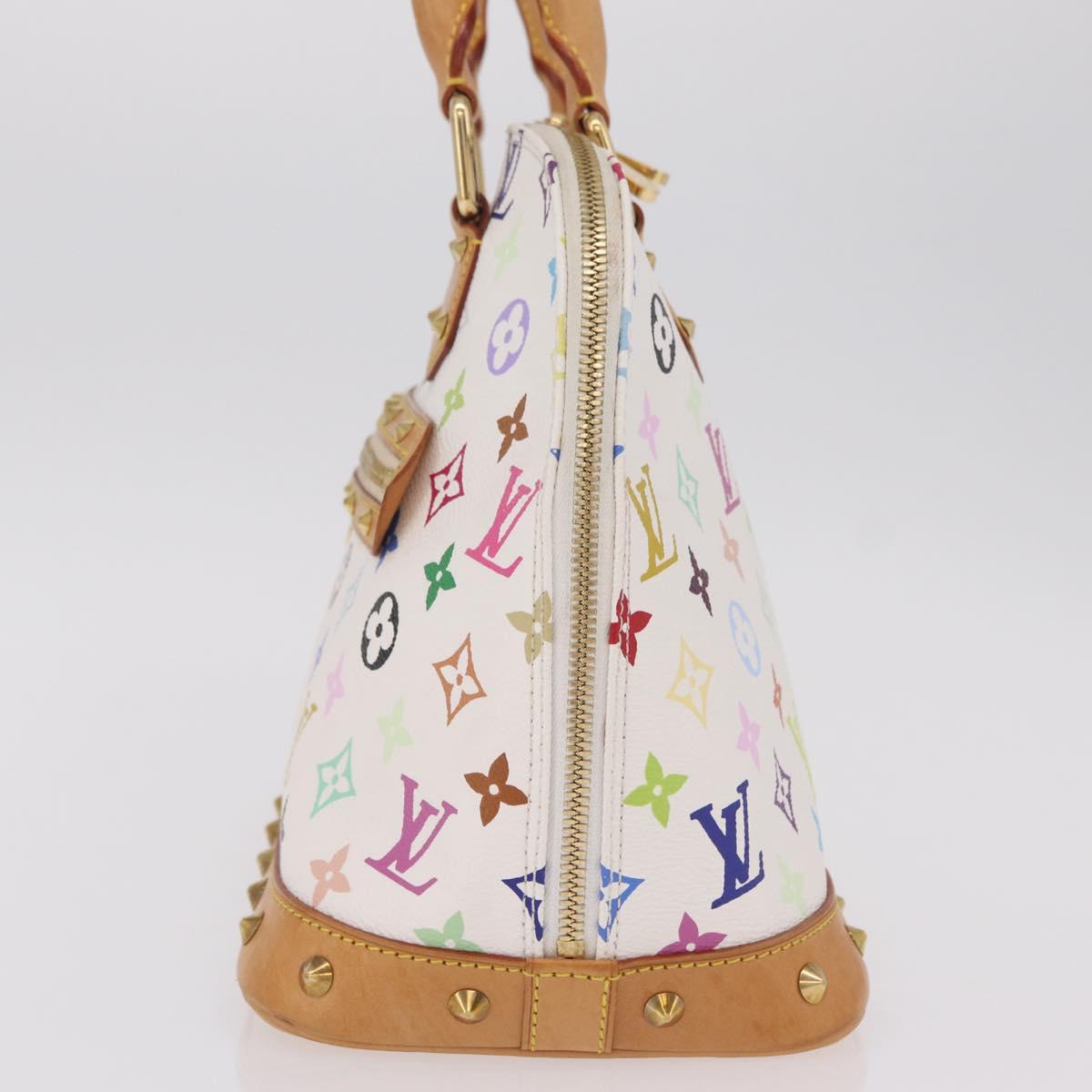 LOUIS VUITTON Monogram Multicolor Alma Hand Bag White M92647 LV Auth ep16304V