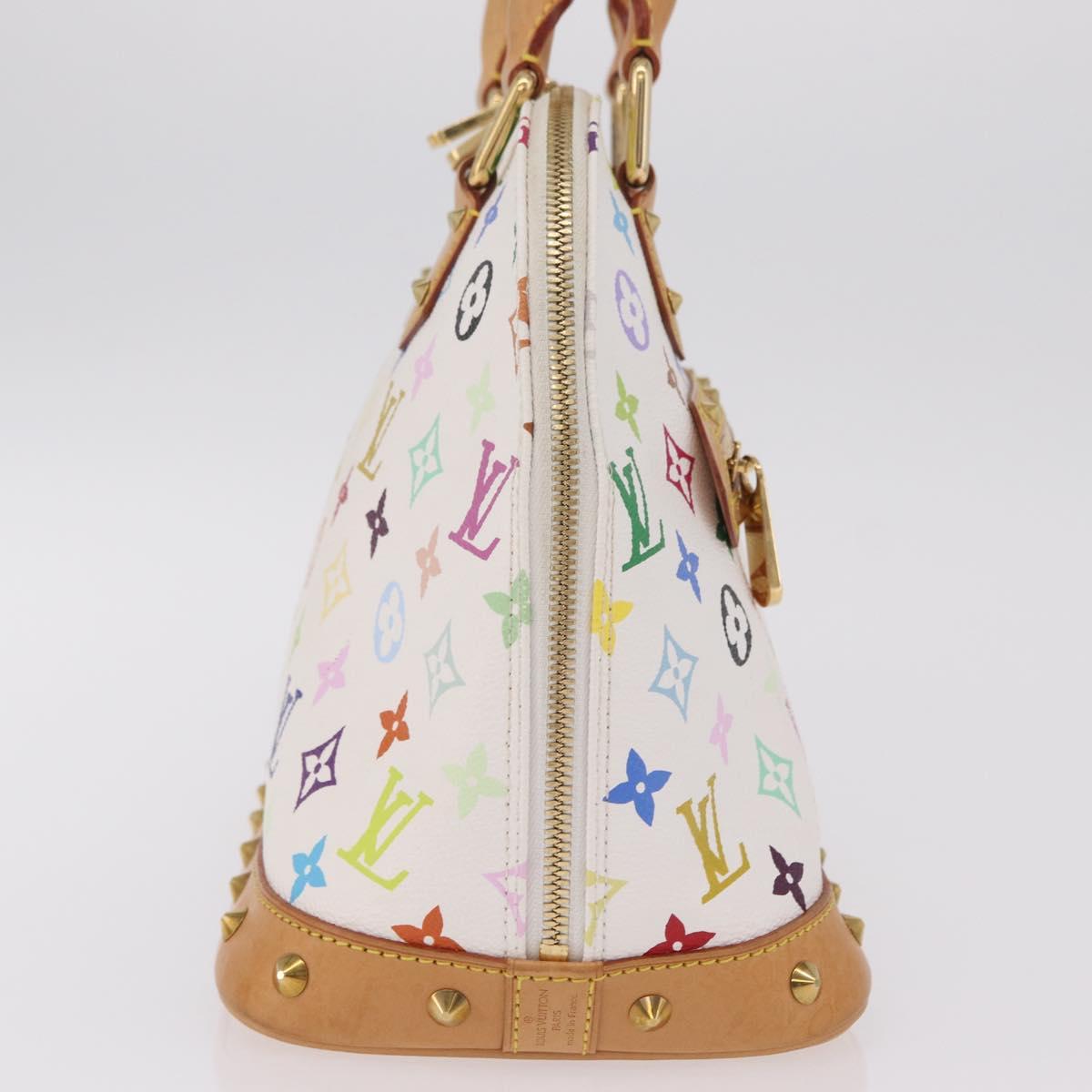 LOUIS VUITTON Monogram Multicolor Alma Hand Bag White M92647 LV Auth ep16304V