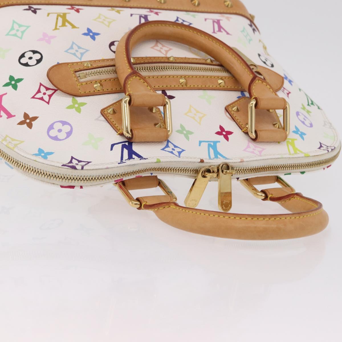 LOUIS VUITTON Monogram Multicolor Alma Hand Bag White M92647 LV Auth ep16304V
