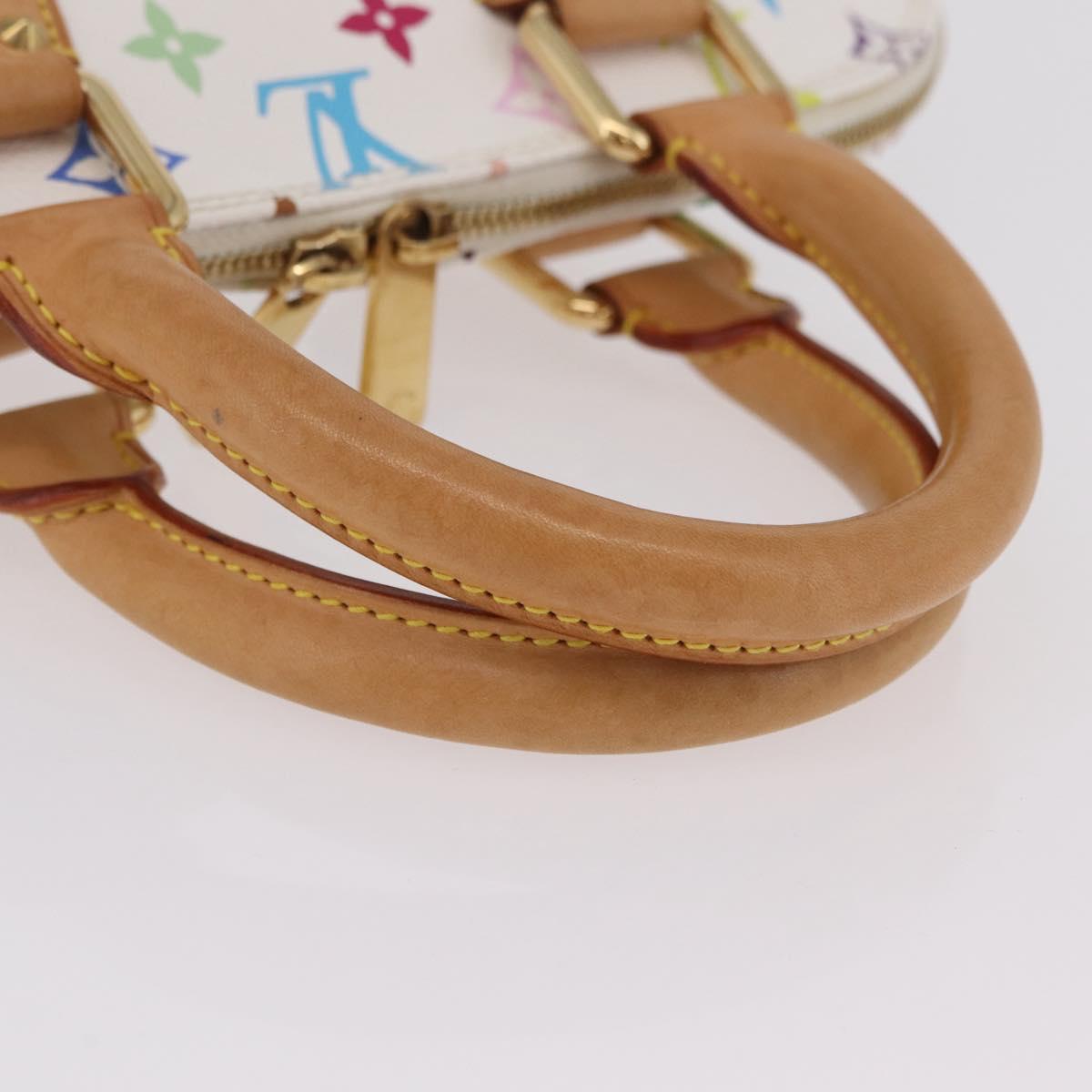 LOUIS VUITTON Monogram Multicolor Alma Hand Bag White M92647 LV Auth ep16304V