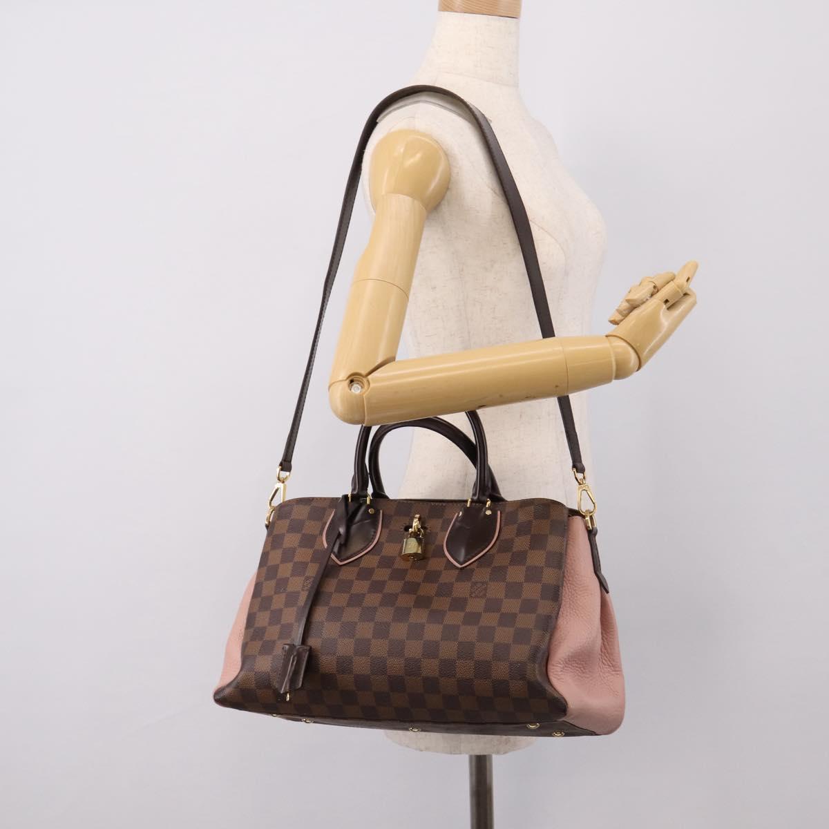 LOUIS VUITTON Damier Ebene Normandy Hand Bag 2way N41488 LV Auth ep16310A